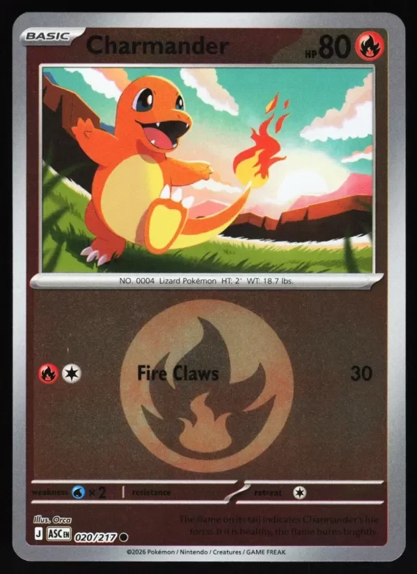 Producto - Charmander (Energy Symbol) 020/217 Holo Ascended Heroes Pokemon Reverse Holo
