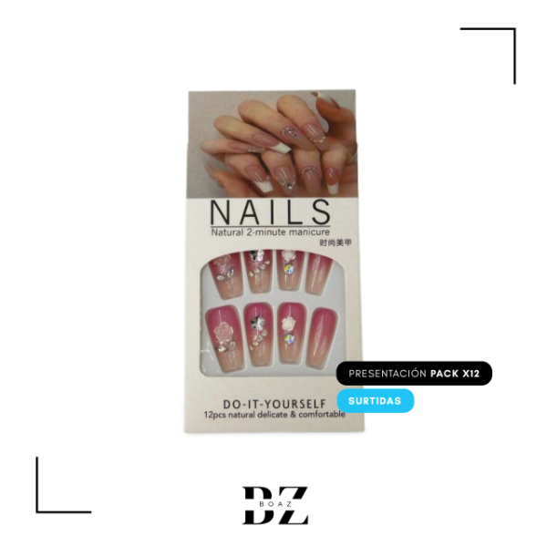 Producto - UÑAS DECORADAS X 12 PACK DE 12 PCS EN CARD 1939-4