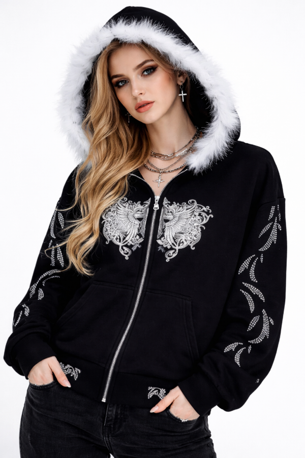 Producto - Campera y2k plumas