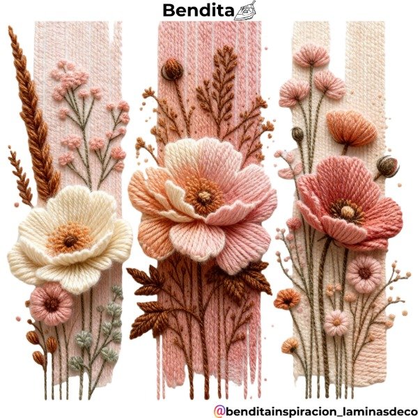 Producto - Bendita Plancha Flores bordadas
