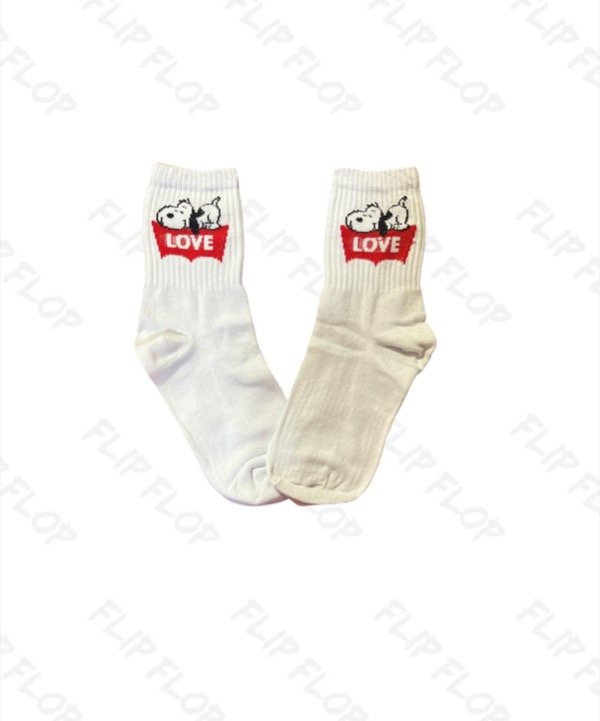 Producto - Medias 3/4, Snoopy, love