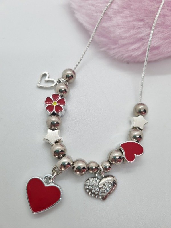Producto - Cadena acero blanco charms