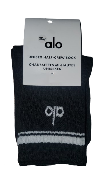 Producto - MEDIAS 3/4 MINI ALO NEGRA LOGO BLANCO 23 AL 33 PACK 12 UNI.(COMO LAS DE MAMA)