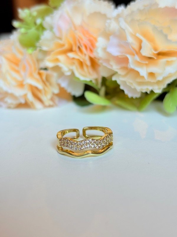 Producto - Anillo Tea acero dorado regulable
