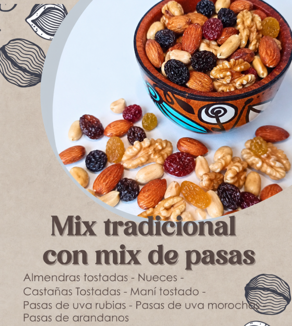 Producto - Mix tradicional tostado con mix de pasas