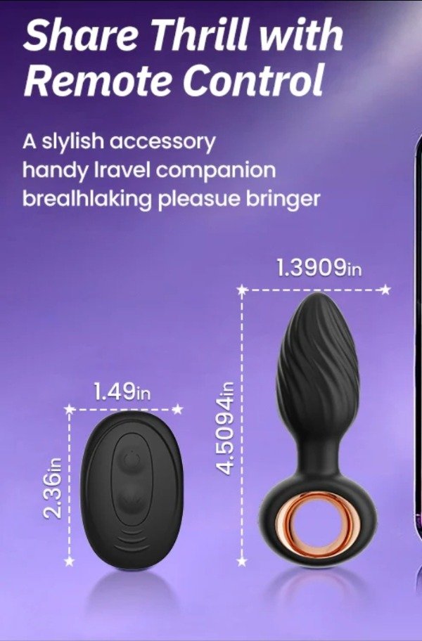 Producto - Plug anal vibración y movimiento control remoto