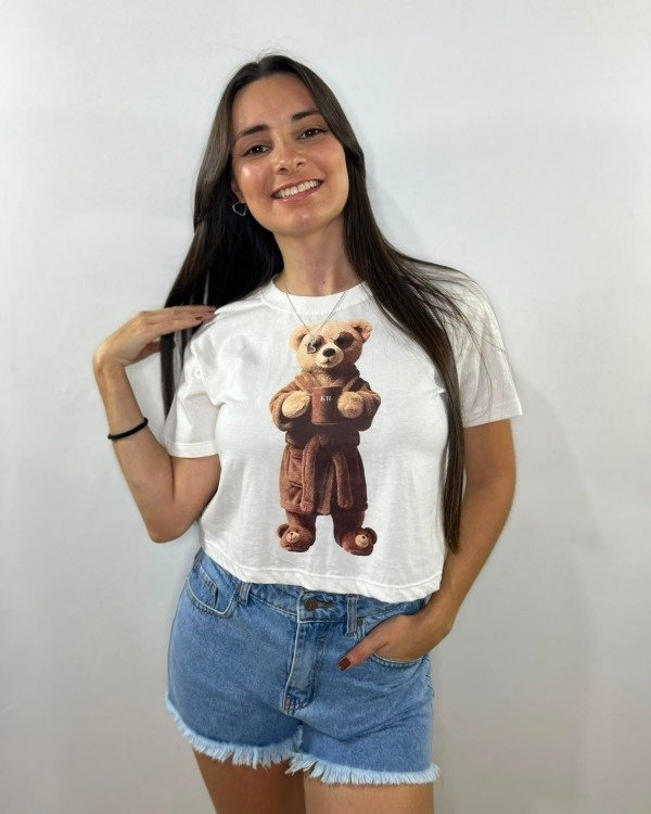 Producto - REMERA PUPERA DE ALGODÓN ESTAMPA DE OSO