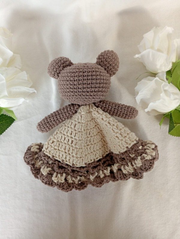Producto - Kit De Apego Osito Marrón-Manta+Amigurumi+Sonajero - 2
