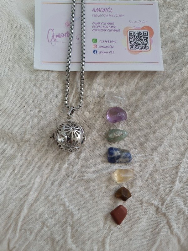 Producto - Relicario con piedras 7 Chakras