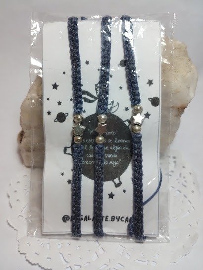 Producto - TRIO de Pulseras de Macramé Estrellas para Amigos