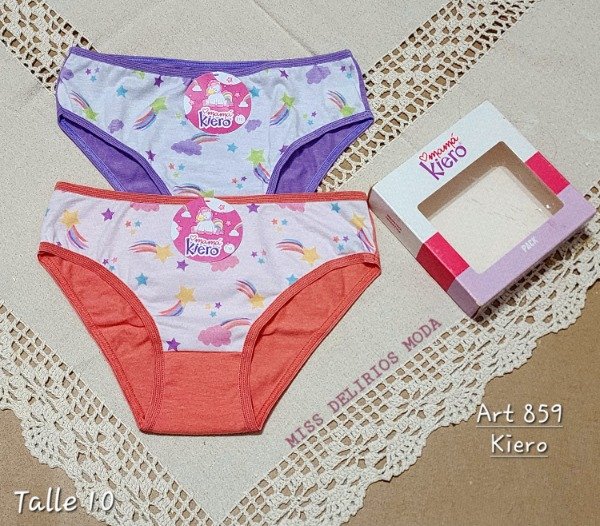 Producto - Pack X2 Bombachas de Nena Art 859 Kiero Talle 10