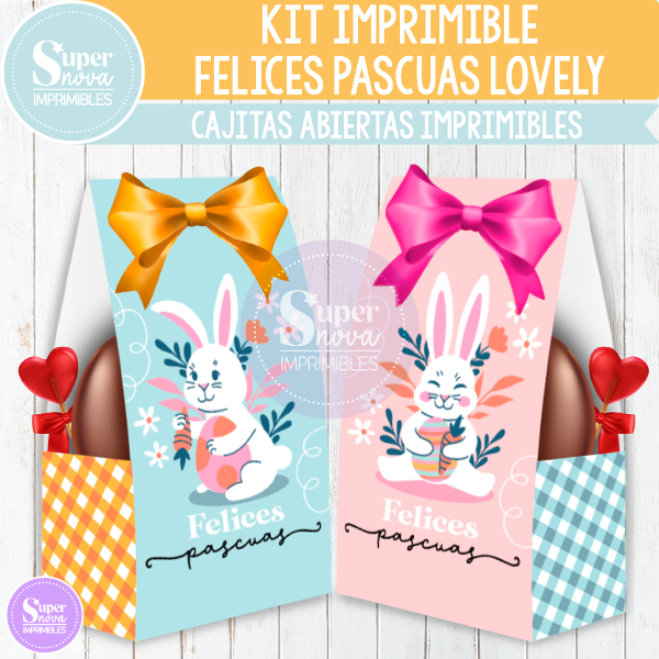 Producto - KIT IMPRIMIBLE FELICES PASCUAS LOVELY CAJITAS ABIERTAS