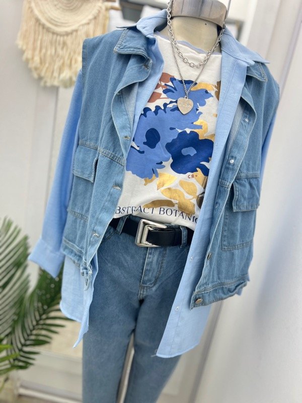 Producto - Camisa Larga Cey Celeste1