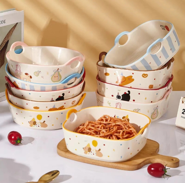 Producto - Bowl Cuadrado Cerámica Animales