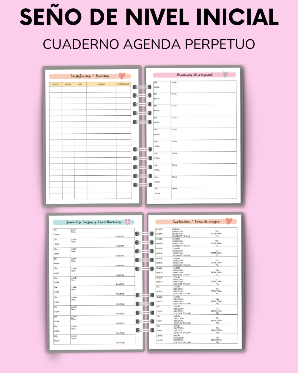 Producto - SEÑO DE NIVEL INICIAL - Cuaderno agenda perpetuo - 3