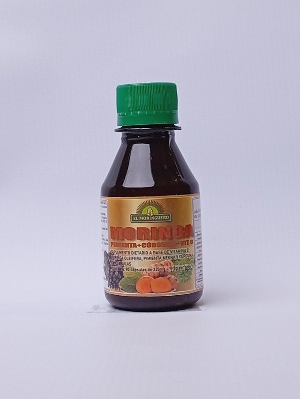Producto - Capsulas de Curcuma , Pimienta Negra y Moringa (90 capsulas)