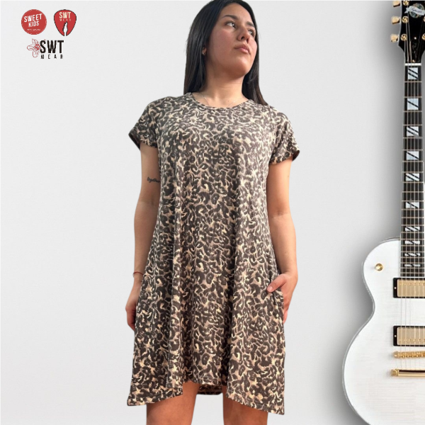 Producto - Vestido Morley ESTAMPADO PRINT CORTO con Bolsillos