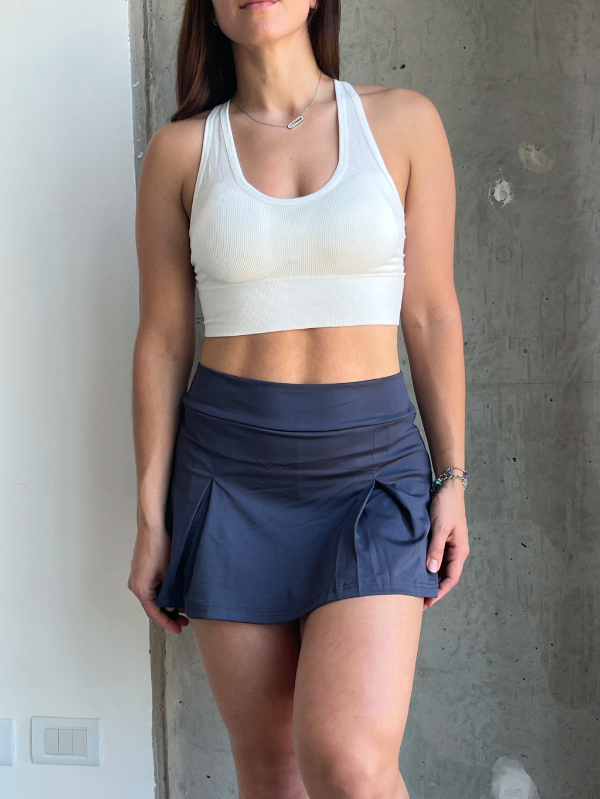 Producto - Pollera tableada azul