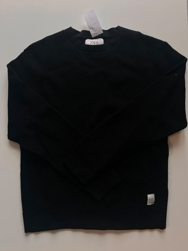Producto - Buzo negro texturado Zara - 1