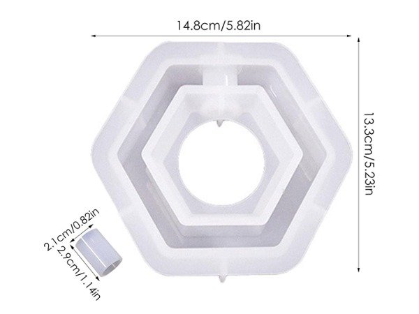 Producto - MOLDE SILICONA FLORERO HIDROPONIA HEXAGONAL BM3724 - 1