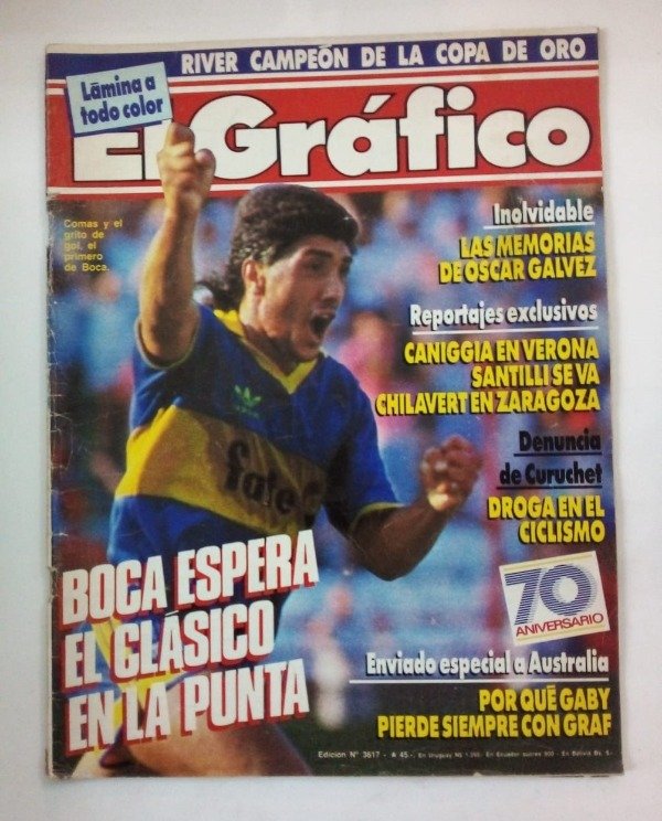Producto - El Gráfico #3617 - Enero 1989 - Boca espera el clásico
