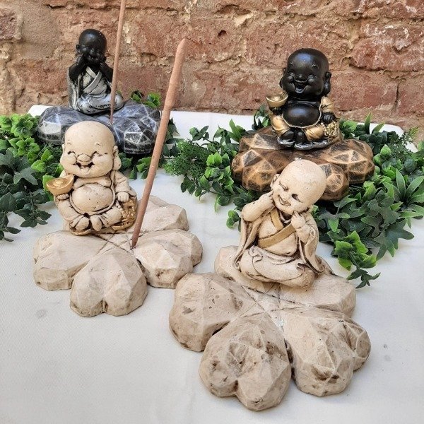 Producto - Porta Sahumerio Flor de la vida con Buda
