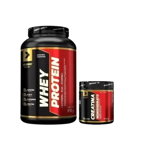 Producto - PROTEÍNA WHEY PROTEIN 910G + CREATINA 150G BODY ADVANCE