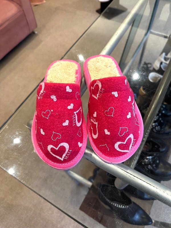 Producto - Pantuflas Maia Rosa Corazon