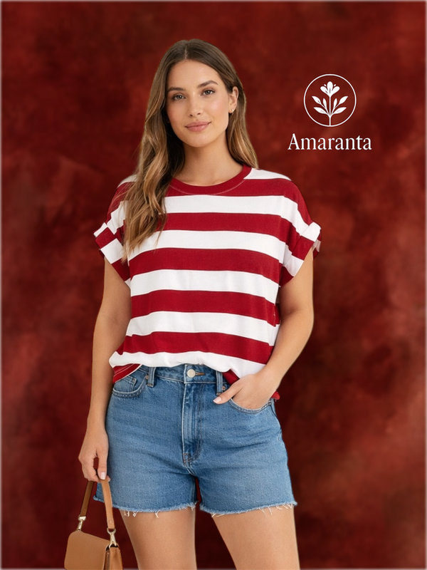 Producto - Remera TESSY a rayas (talle L)