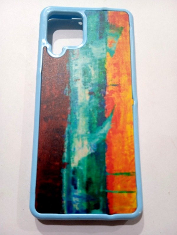 Producto - Funda 3 franjas Celeste para Samsung A22 4G