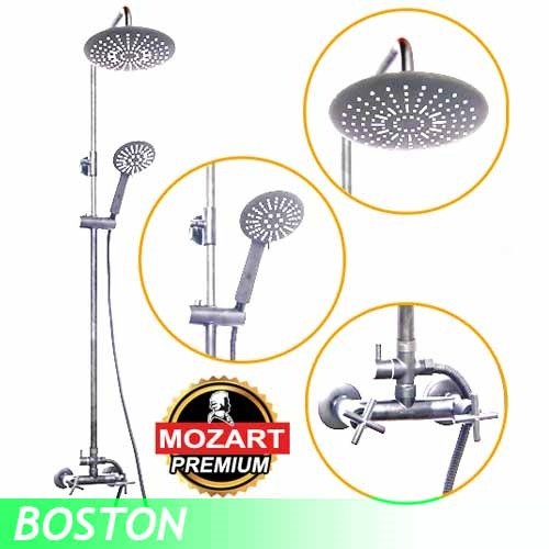 Producto - SET DUCHA BOSTON CROMADA VINTAGE MEZCLADORA  - 7951