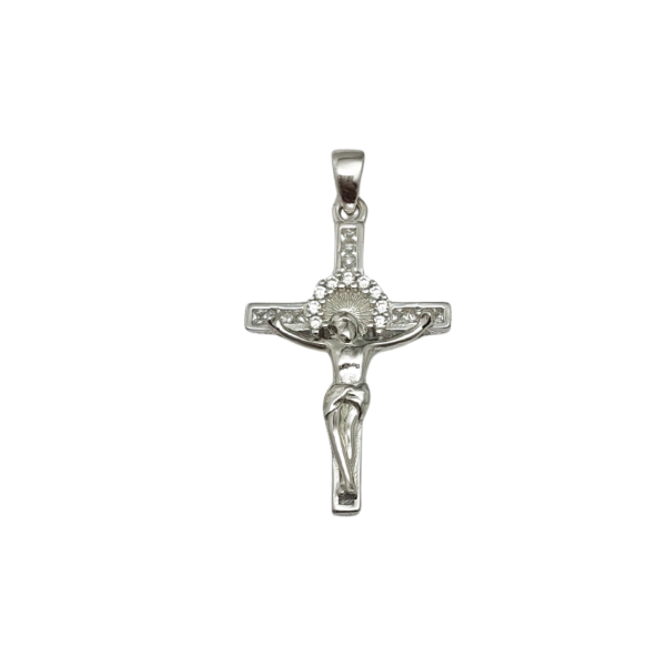 Producto - Dije Cruz Plata 925 Cristo Resplandor