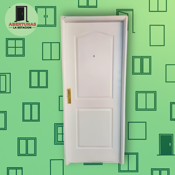 Producto - PUERTA DOBLE CHAPA INYECTADA BLANCA 2 TABLEROS