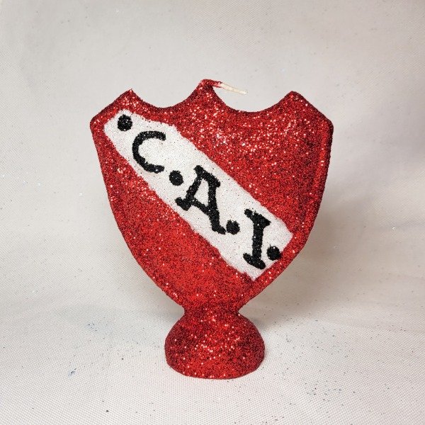 Producto - Vela escudo con brillo Independiente