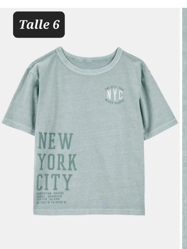 Remera manga corta Carters talla 6