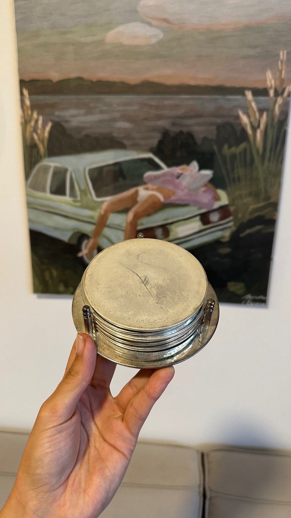 Producto - Posavasos plateados