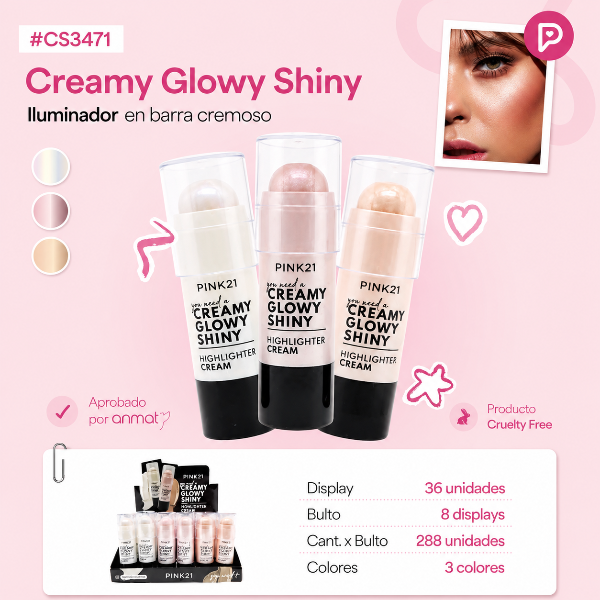 Producto - Iluminador en barra Pink 21 x3