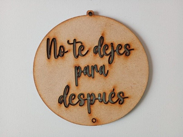 Producto - Atrapasueño circulo con frase "No te dejes para después "