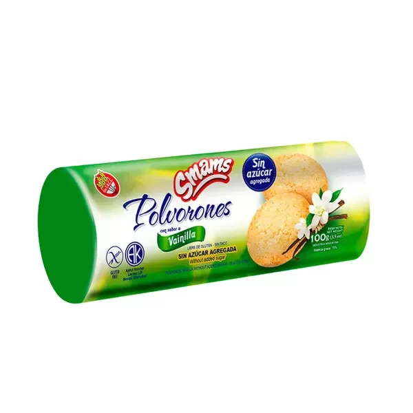 Producto - Polvorón Vainilla SIN AZÚCAR SIN GLUTEN Smams 115gr