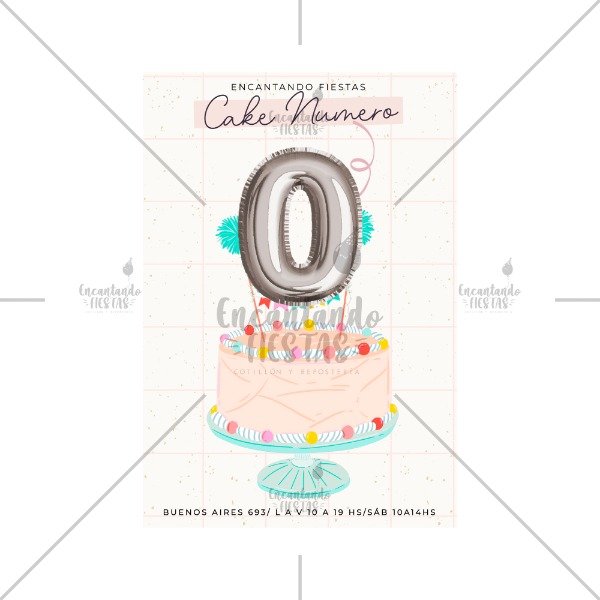 Producto - x1 Cake Topper Número Plata 0-9 Para Torta