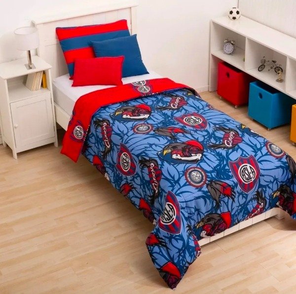 Producto - ACOLCHADO  1 PLAZA Y 1/2 CUERVO SAN LORENZO REVERSIBLE