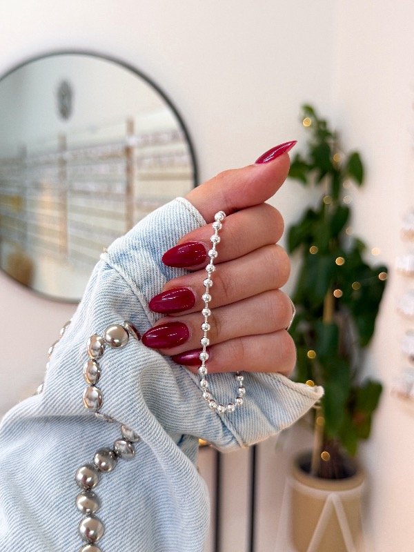 Producto - Pulsera acero blanco pelotitas grandes