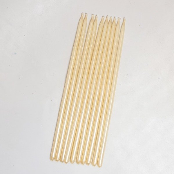 Producto - Vela perlada color natural x10un