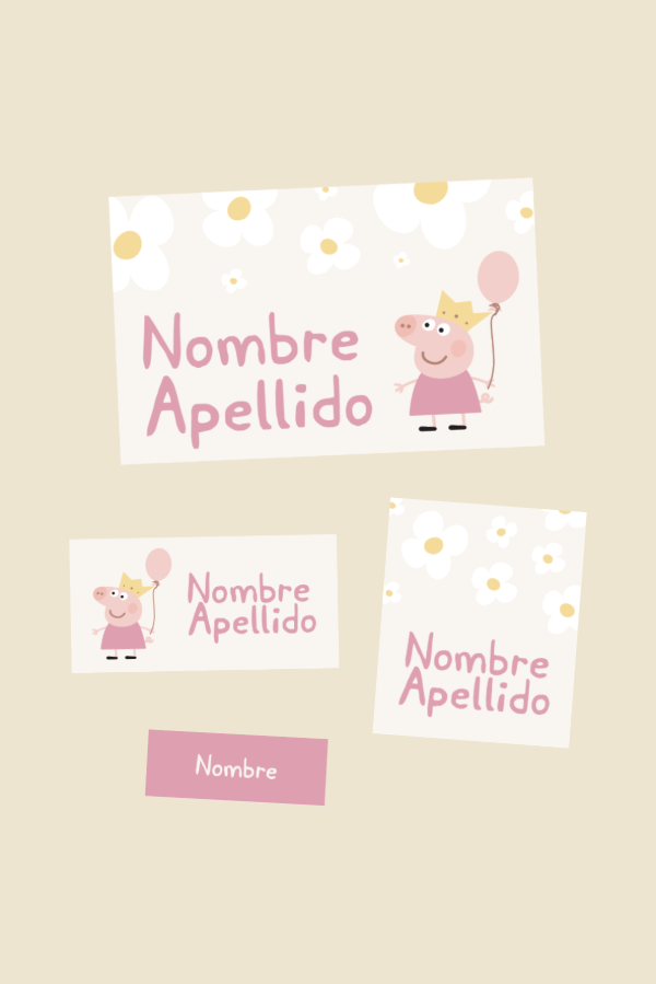 Producto - etiquetas escolares [peppa pig]