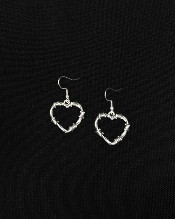 Producto - aros corazón espinado
