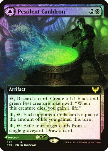 Producto - Pestilent Cauldron // Restorative Burst (Extended Art Foil)