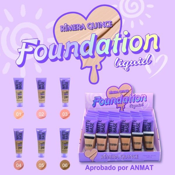 Producto - BASE LÍQUIDA MATTE 24H - RIMERA QUINCE