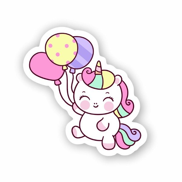 Producto - ST00139 Unicornio con globos