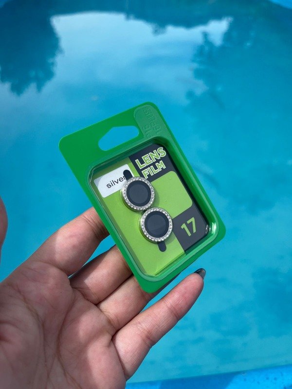 Producto - Iph 17 protector de camara straps plateado