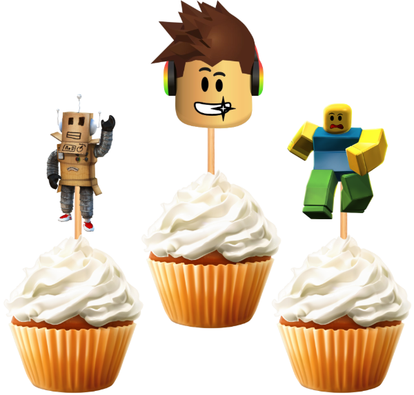 Producto - TOPPER CUPCAKE ROBLOX FORMA X 10